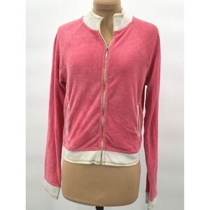 Victoria's Secret Pink Terrycloth Full Zip Y2K Jacket‎ Women's Small
